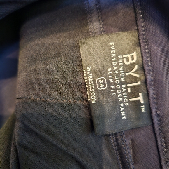 NWOT BYLT Jogger Pants Navy Blue Mens 34 - Picture 3 of 6